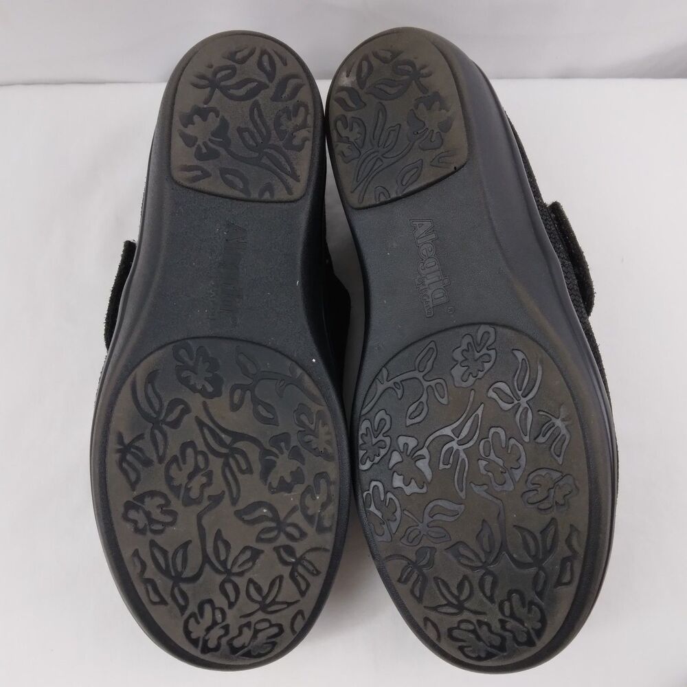 Alegría Lauryn Comfort Shoes Black Leather Work Clogs Adjustable Strap Women 38W - Picture 12 of 12